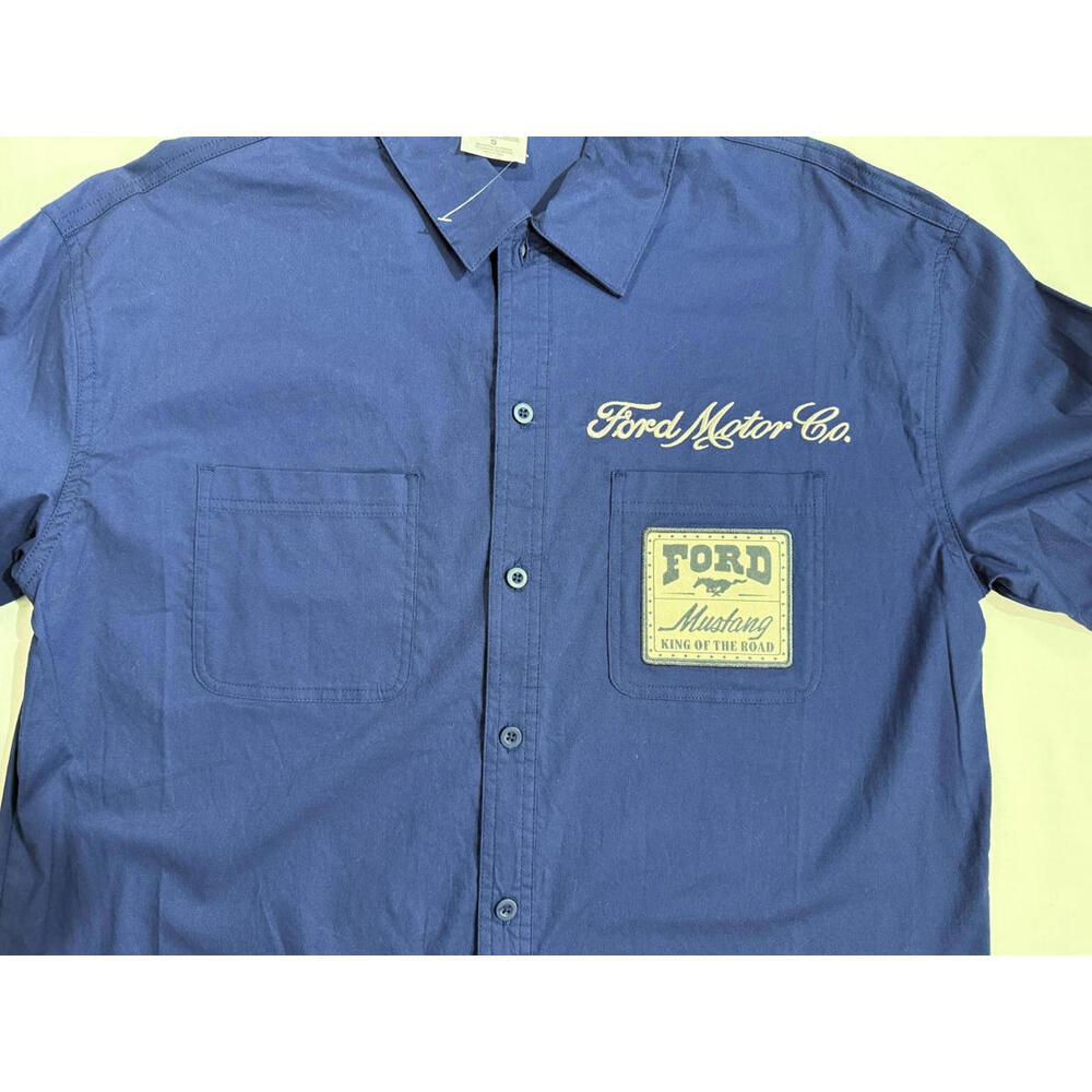 Ford Mustang Navy Blue "King of the Road" Long Sleeve Size Small - Picture 3 of 9